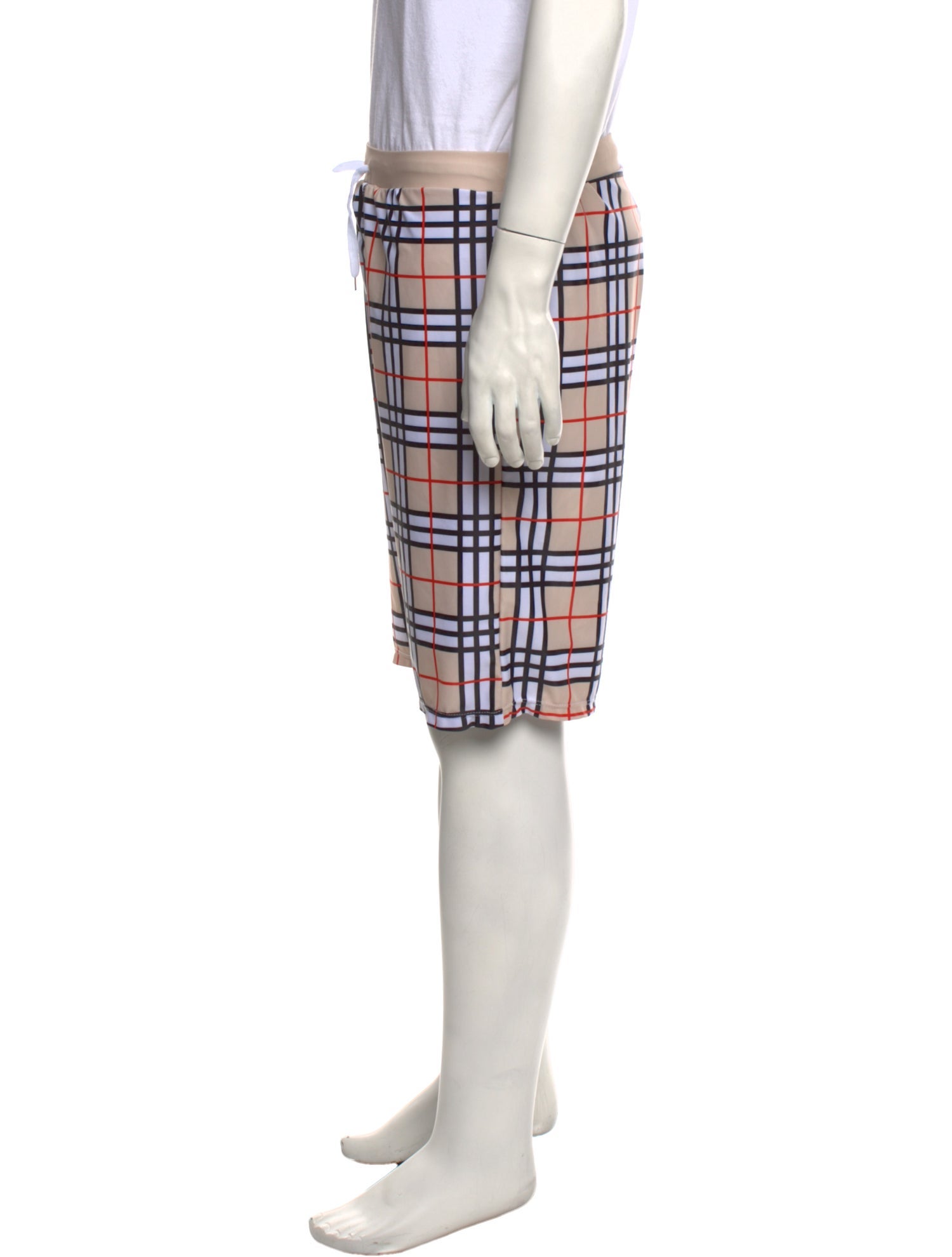 Burberry Plaid Print Flat Front Shorts
